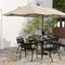 Merrick Lane Evanston 15 FT Triple Head Umbrella for Patio Use with Crank Handle, and Easy Lift Function